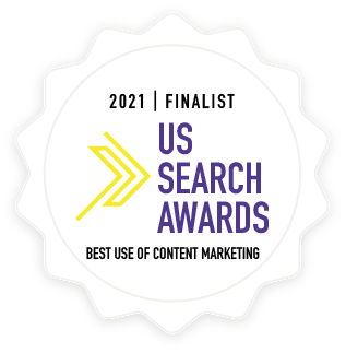 award us search 2021 finalist best use content marketing