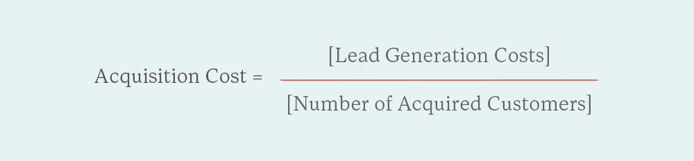formula for cost of customer acquisition