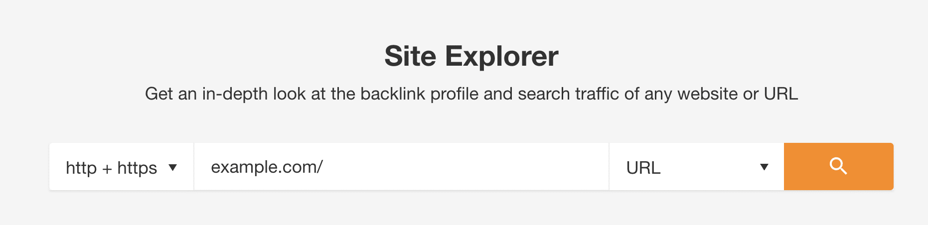 site explorer screenshot