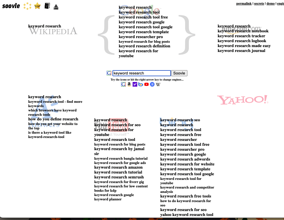 soolve free keyword research tool