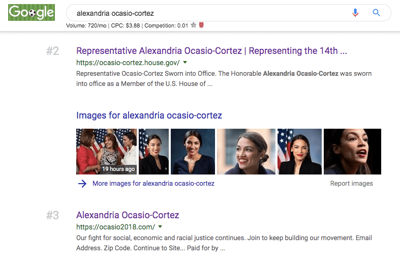 aoc seo ranking third
