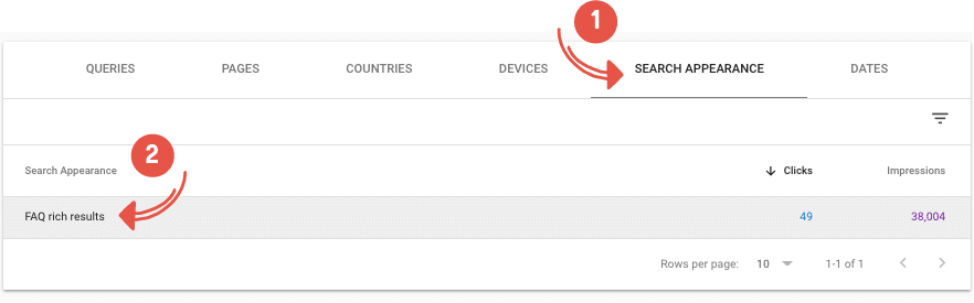 screenshot from step-by-step instructions about of how to monitor rich snippets in google search console