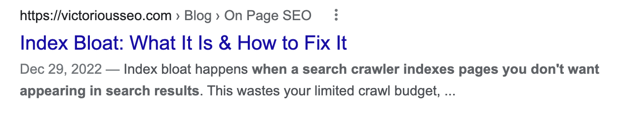 breadcrumb schema type example in SERPs