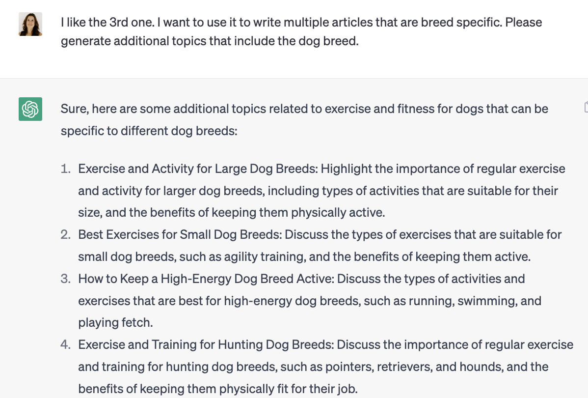 iterating topics with chatgpt