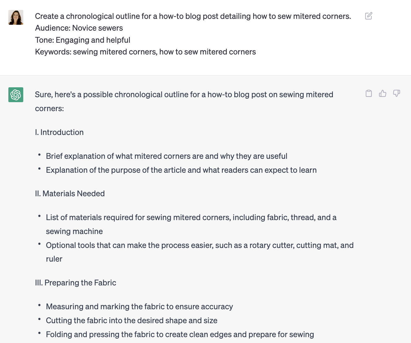 create a how-to outline in chatgpt