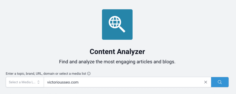 Content Analyzer imager from BuzzSumo