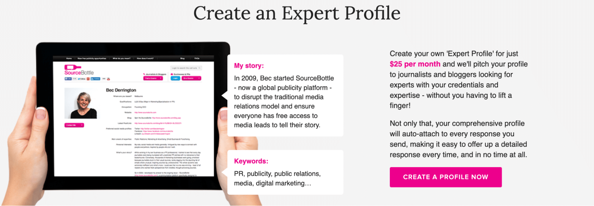 create profile source bottle