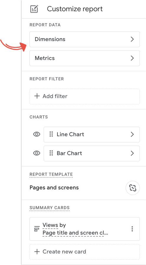 Customize ga4 report with dimensions
