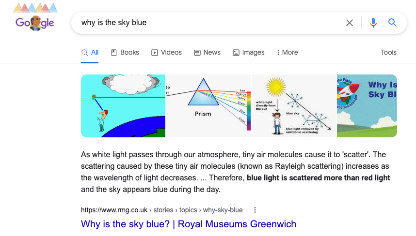 example of a featured snippet with bolding