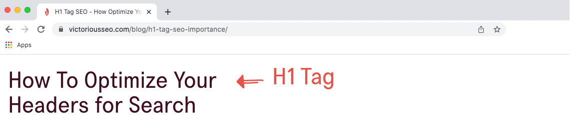 h1 tag example