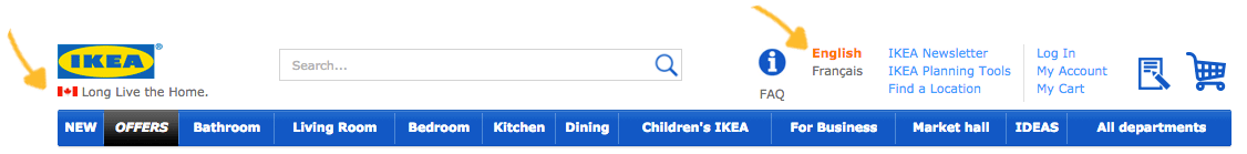 example of how detection logic to suggest a better version of a web page