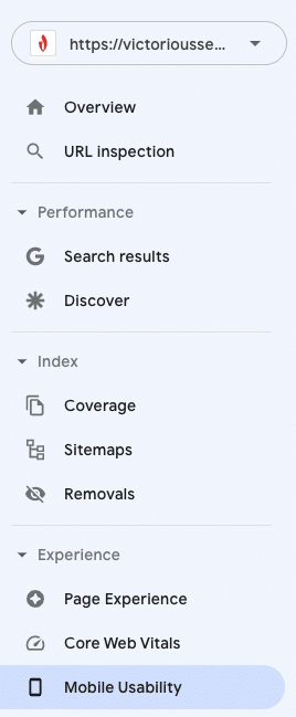 mobile usability in menu