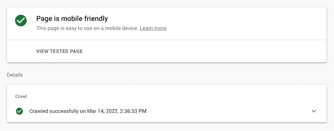 mobile test passed