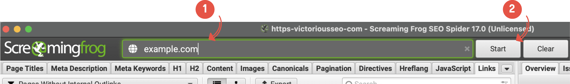 URL into bar