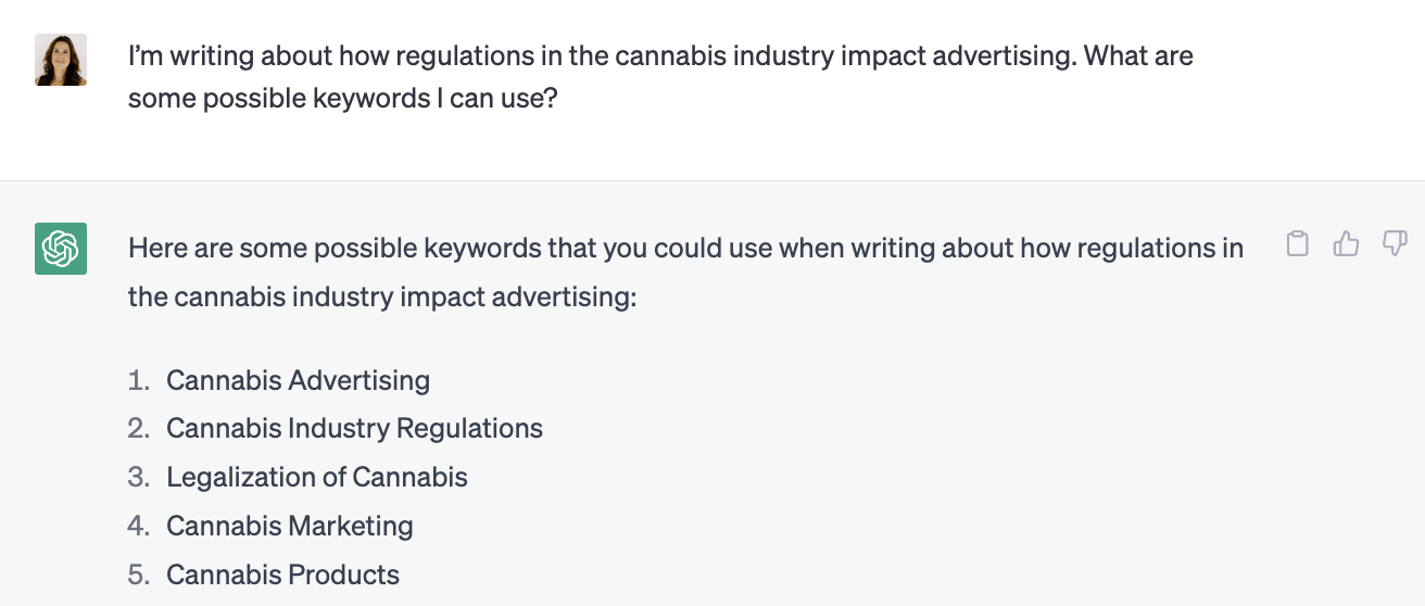 keyword research with chatgpt