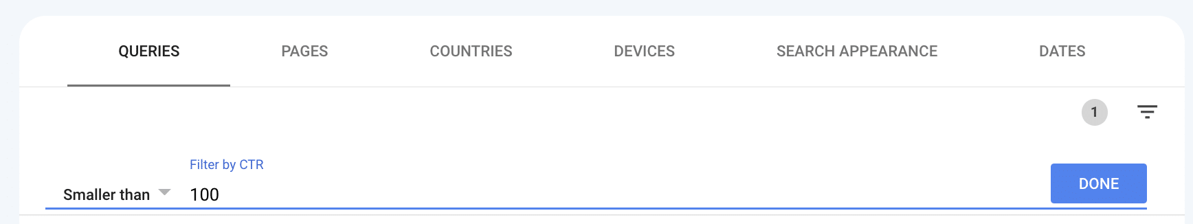 adding filter for CTR datya