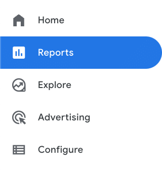how to measure website traffic on ga4 - go to report menu