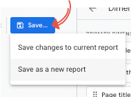 save as a new report in ga4