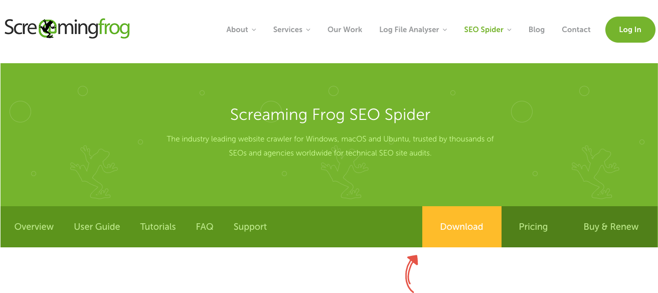use screaming frog to audit your website