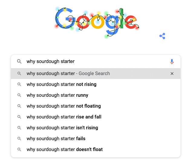 seo search intent targeting: screenshot of Google autocomplete for why query