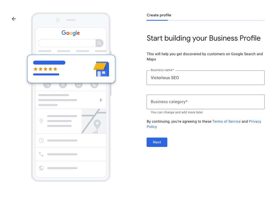add location screen GMB