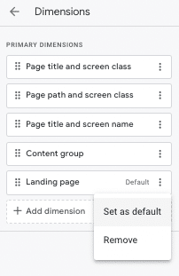 set as default