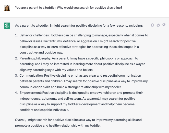 chatgpt prompt for target audience