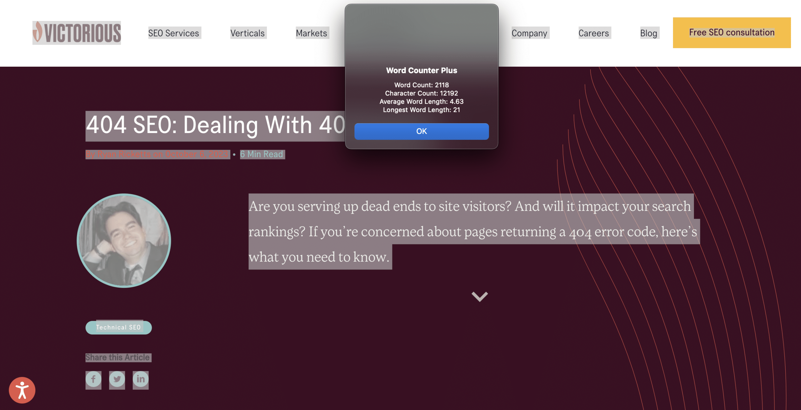 using word counter plus seo chrome plug in