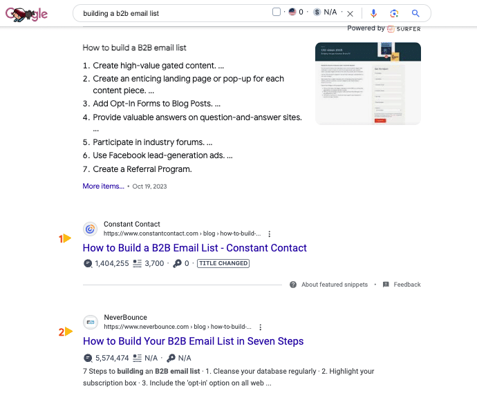 search variations