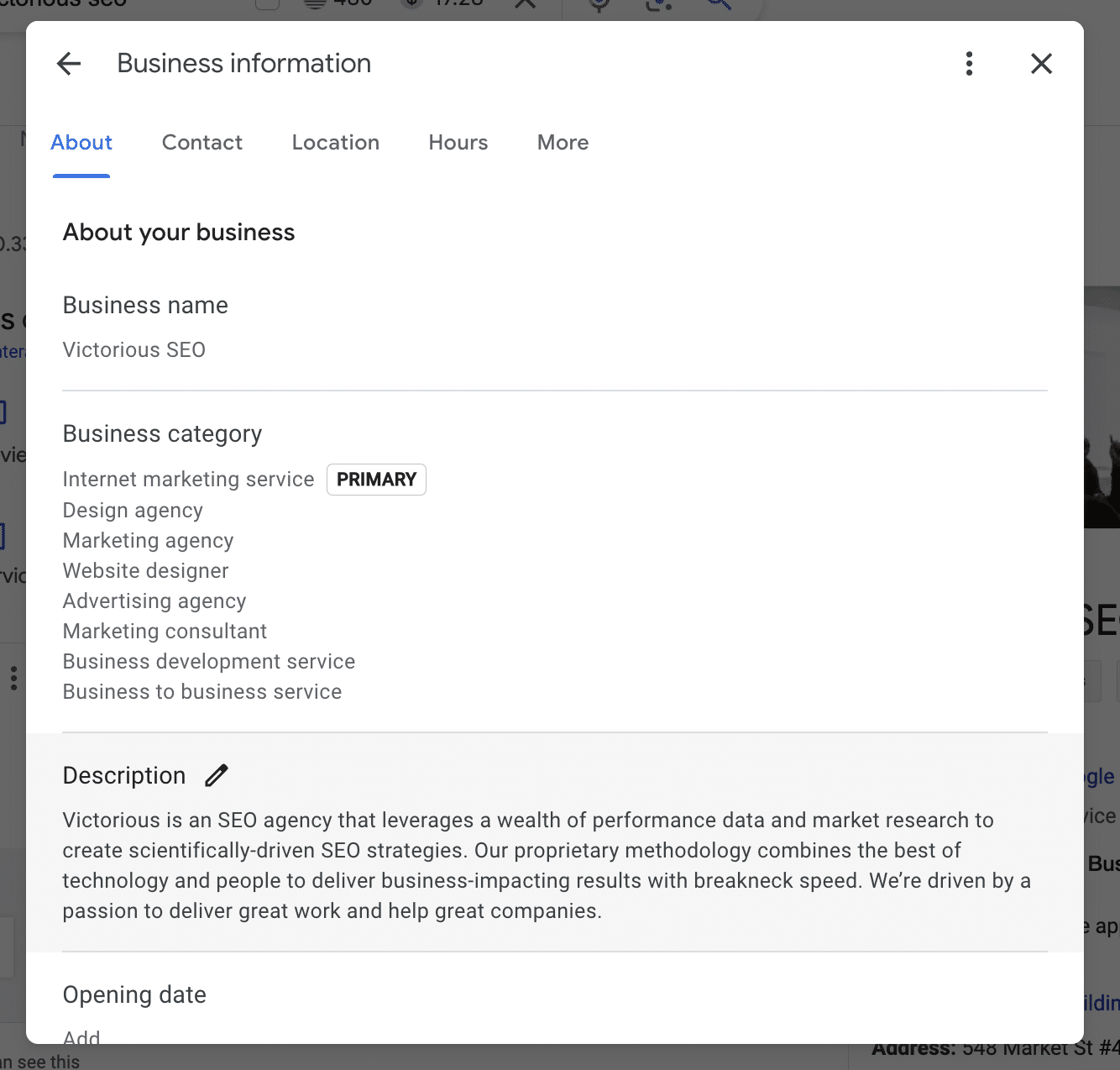 google business description 2