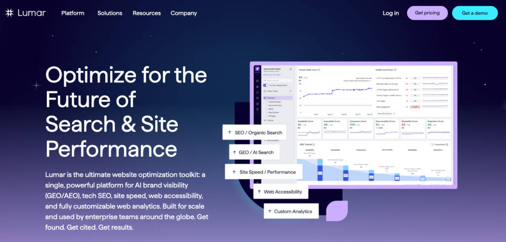lumar enterprise SEO tool screenshot