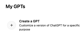 My GPTs menu in ChatGPT