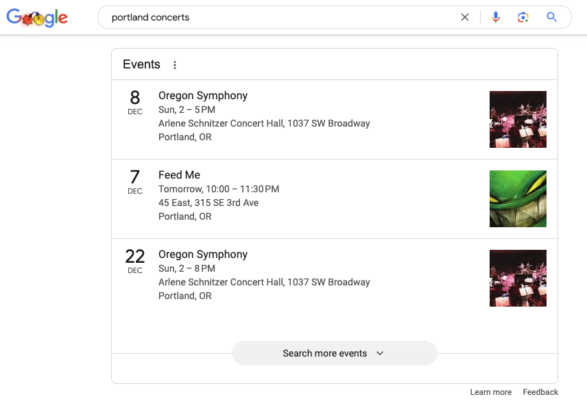 Events image example