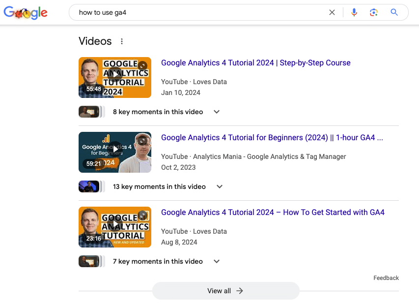 Video Carousel example image