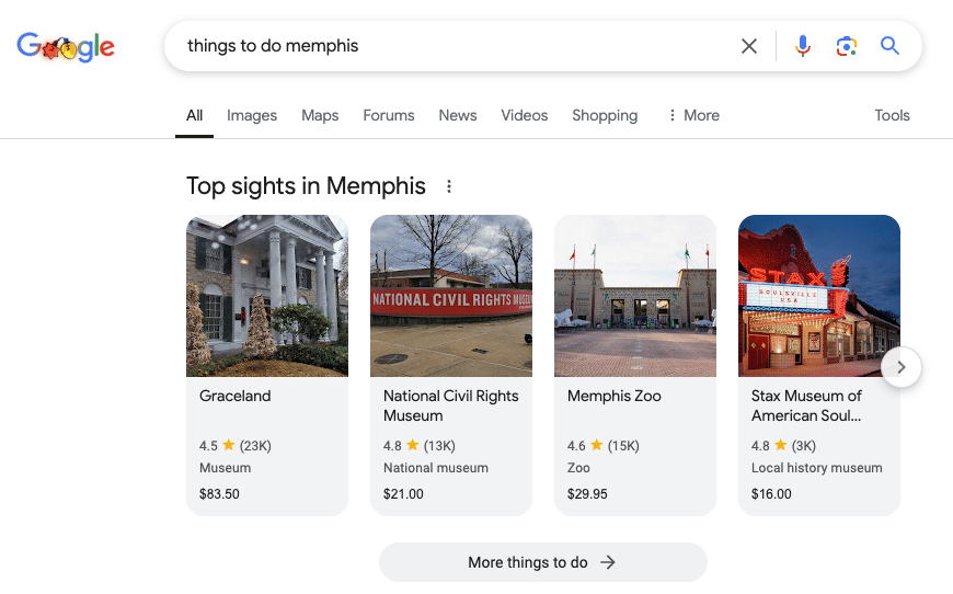 Top sights example image