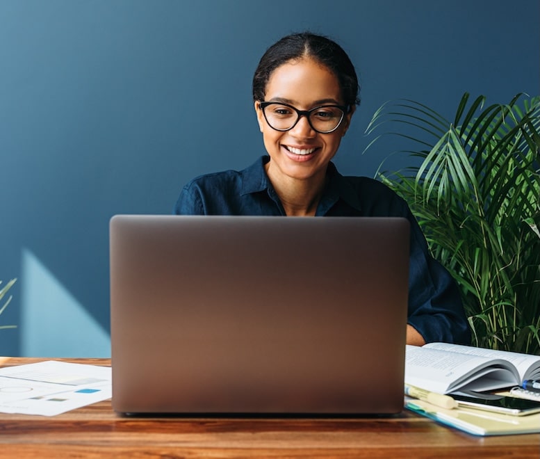 A SaaS marketer reviews her company’s first page rankings after partnering with an SEO agency.