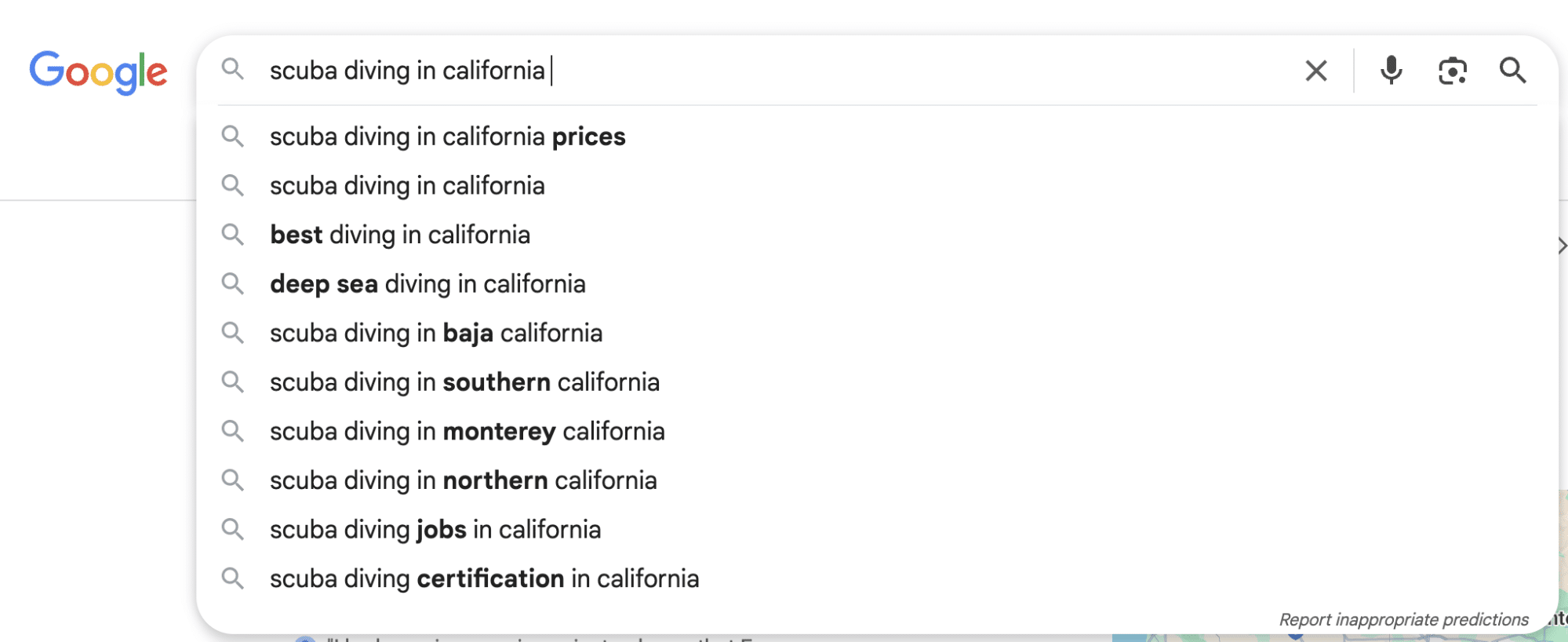 google autosuggest