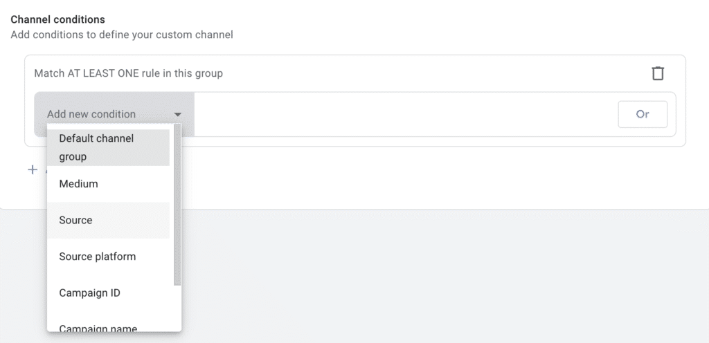 adding channel group
